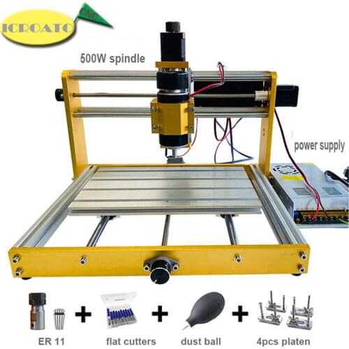 Upgrade CNC 3018 Plus GRBL Control DIY CNC Machine,3 Axis PCB PVC Milling Engraving Machine,Wood Router Engraver XYZ
