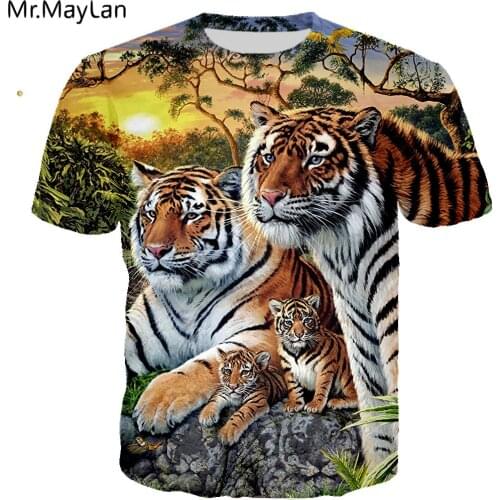 New Tiger Animals t shirt 3D Print Funny tshirt Men Women Casual World Map Streetwear hip hop Ropa hombre clothes harajuku Tops
