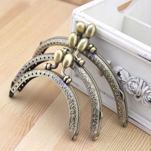 10pcs 8.5cm 12.5cm 16.5cm Flower Bud Head Metal Purse Frame Handle for Bag Sewing Craft Tailor Sewer