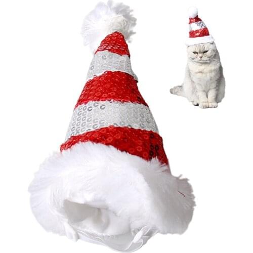 Legendog Pet Santa Hat Adjustable Lovely Dog Costume Hat Puppy Headwear For Christmas Dog Cat Caps Pet Supplies