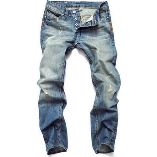 Hot Sale Casual Men Jeans Straight Slim Cotton High Quality Denim Jeans Men Retail & Wholesale Warm Men Jeans Pants