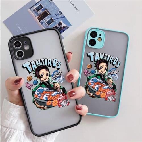 Hot Japan Anime Demon Slayer Kimetsu No Yaiba Phone Case For iPhone 11 Pro MAX 12 XS SE20 XR 8 7 Plus Clear Hard Cover Matte Bag
