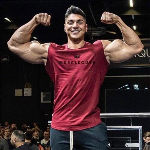 Compression Vest Mens Gym Clothing Workout Sleeveless Shirt Fitness Tank Top Men Cotton Bodybuilding Stringer Muscle Singlets