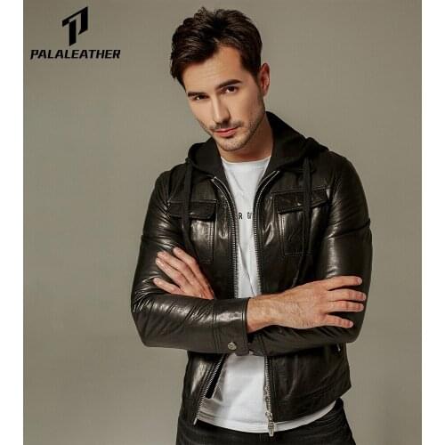 Double Zipped Hooded Vegetable Tanned Goatskin Jacket