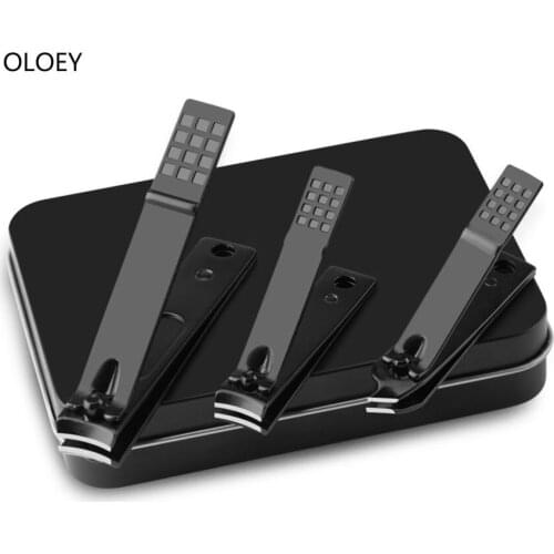 Black Stainless Steel Nail Clipper Cutter Professional Manicure Trimmer High Quality Toe Nail Clippers Knife