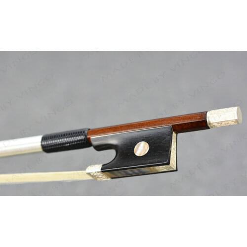 MASTER Fine Pernambuco Violin Bow Strong Stick Rare Encarved Parts 964V