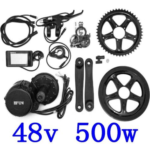 48V 500W Bafang motor BBS02B 48V 500W electric bike Motor with C965/961 LCD bafang mid drive Electric Bike conversion kits