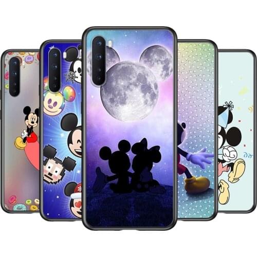 Soft TPU Mickey Mouse Smart Shockproof Silicone Cover for OnePlus Nord N100 N10 8T 8 7T 7 6T 6 5T Pro Black Phone Case