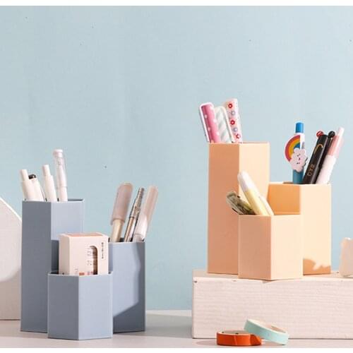 Desktop Table Organizer Cosmetics Pen Holder Household Room 3 Lattices Makeup Brush Storage Box Office Stationery Supplies