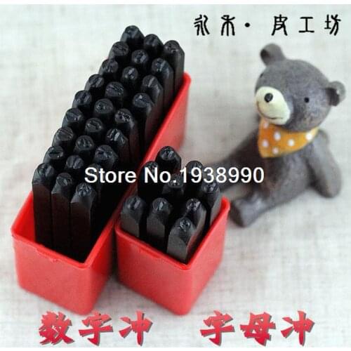 Multiple Size (3/4/5/6/8/10mm) DIY Leather Craft Letters Digitals Seal Stamp Leather Craft Tools