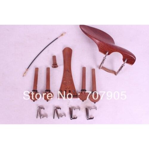 New 4/4 violin parts jujube,tuner peg chinrest tailpiece tail gut endpin #W12-1