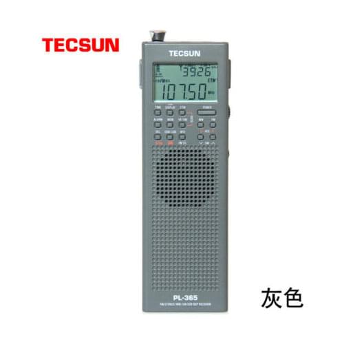 Original TECSUN PL-365 Mini Portable DSP ETM ATS FM-Stereo MW SW World Band Stereo Radio PL365 Gray color