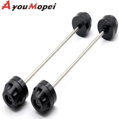 For Trident 660 Trident660 Motorcycle CNC Front & Rear Axle Fork Wheel Protector Crash Sliders Cap Pad