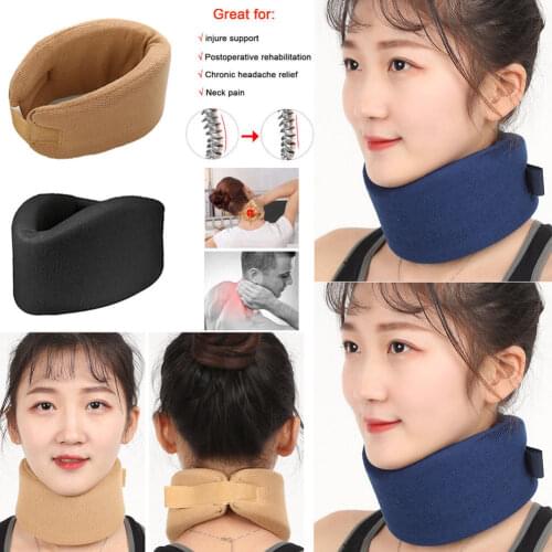 Home Textile Adjustable Pillow Therapy Unisex Soft Foam Cervical Collar Support Neck Brace Shoulder Pain Relief Health Care Tool