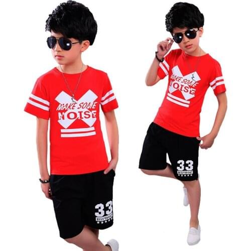 Popular Boys Girls Unisex Stage Costume Jazz Dancing T-shirt Shorts Children Hip Hop Set Kid Street Dance Performance Clothing