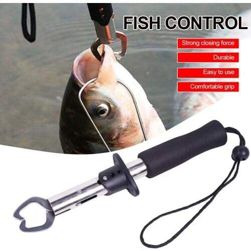 Portable Fishing Gripper Stainless Steel Fish Lip Grip Handle Grab Carp Fishing Lip Grip Alicate De Pesca Fishing Tackle Tools