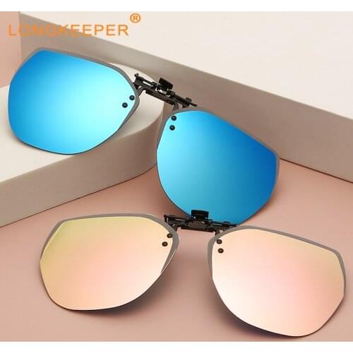 Flip Up Clip on Sunglasses Men Photochromic Sun Glasses Fishing Glasses Women Polarized Night Vision Eyewear Comfort Goggle