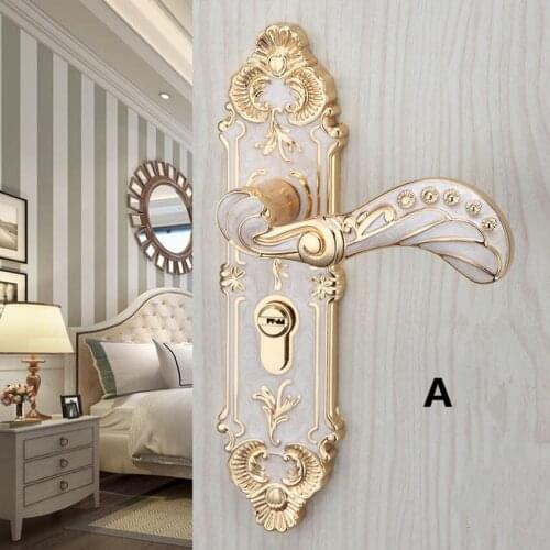 Modern simple Fashion Interior lock wooden door lock , europen style amber white bed room kitchen study Mute door locks