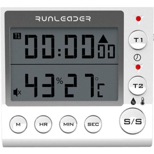LED Large Screen Double Channel MagneticKitchen Timer, Up and Down Time, Volume Adjustable