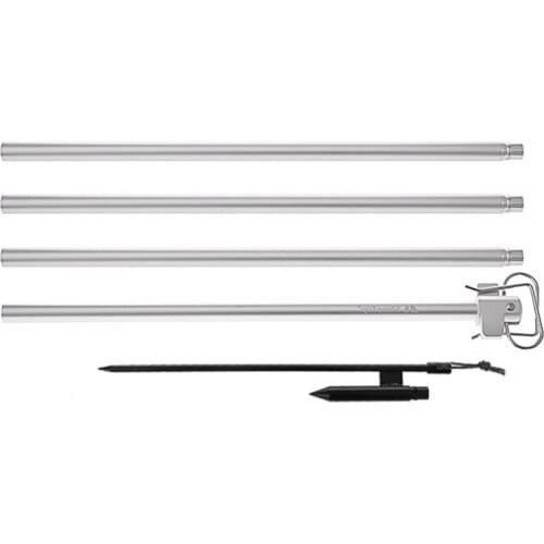 Outdoor Detachable Folding Lamp Post Hook Multifunctional Portable Fixing Stand Pole For Traving Hiking Camping Fishing