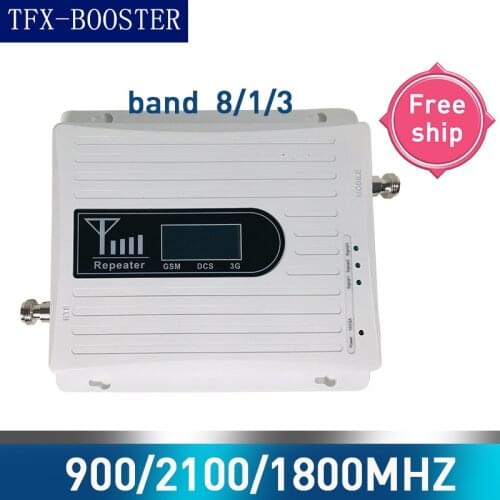 TFX-BOOSTER GSM 900 LTE DCS 1800 WCDMA 2100mhz Cell Phone Signal Booster 2G 3G 4G 70dB Mobile Cellular Signal Repeater