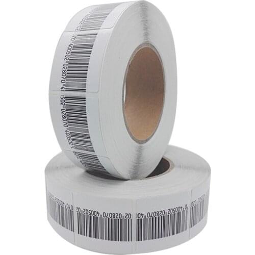 1000Pcs/roll RF 8.2Mhz EAS Anti Theft Sticker Soft Label 40*40mm Barcode Tags for Supermarket Retail Store EAS Security System