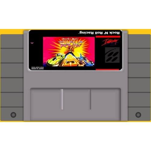 Rock N' Roll Racing 16 bit Big Gray Game Card For NTSC Game Player