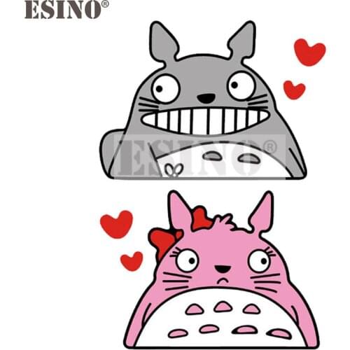 2 x New Design Lover Totoroes Love Heart Decal Cartoon Car Sticker Car Bumper Body Car Tail Car Rear Mirror Pattern Vinyl