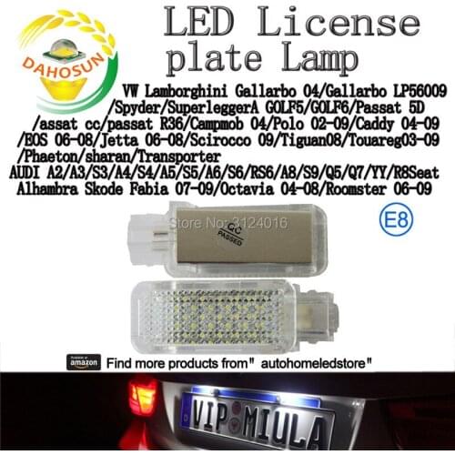 2PC X dahosun Car Error Free Courtesy Glove Box Under Door Foot Light for Audi Skoda Fabia Octavia VW Golf Tiguan Touareg Cayenn