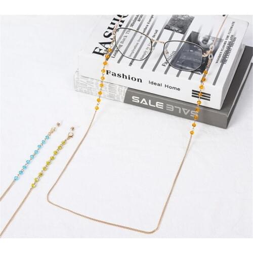 2-IN-1 Mask Hanging Rope Fashion Necklace Face Mask Lanyard Glasses Holder Chain Extension Non-slip Lanyard with Hooks