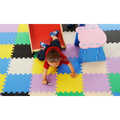 9pc/set pure solid color kids EVA puzzel play playing mat 30x30 children teenage PE physical training team sports activity