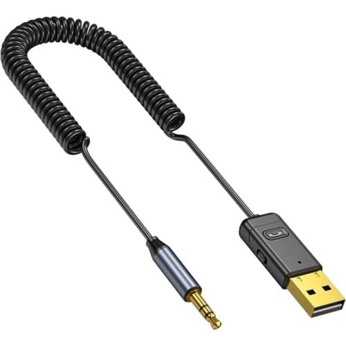 Bluetooth Adapter Anti-Rust 3.5mm Jack Bluetooth Receiver Speaker Fits for Car Home Stereo System Noise Cancelling