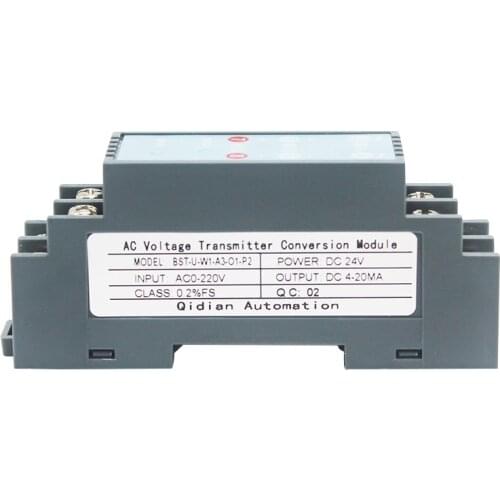 BST-U 1 in 1 out AC 5V 100V 220V 380V 465V 1000V input voltage Transmitter Sensor voltage transducer with DC24V power supply