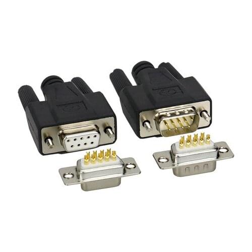 DB9 serial port head plastic film 9-pin plug 232/485 serial port COM interface male female wire welding line