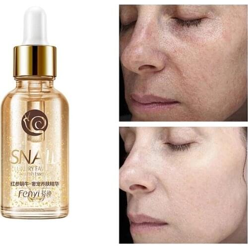 Red Ginseng Snail Essence Anti-aging Shrinks Pores Whitening Moisturizing Essence Anti-acne Soothing Face Treatment 30ml