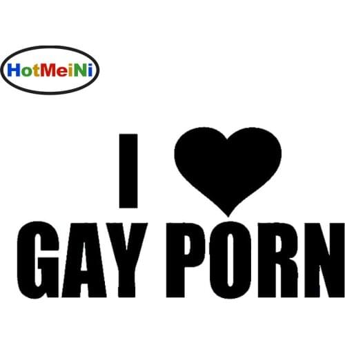 HotMeiNi 12*5 Cm I Love Gay Porn Funny Prank Car Stickers JDM Drift Car Window Car Body Vinyl Decal Black/Silver Etc 13 Color