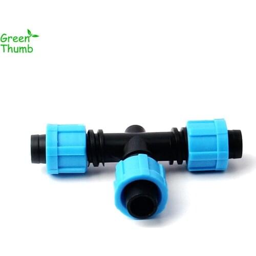 2pcs Outer Diameter 16 mm Drip Tape 3 Way Thread Lock Connector Hose Fittings Adapter For Garden Irrigation Watering Cleaning