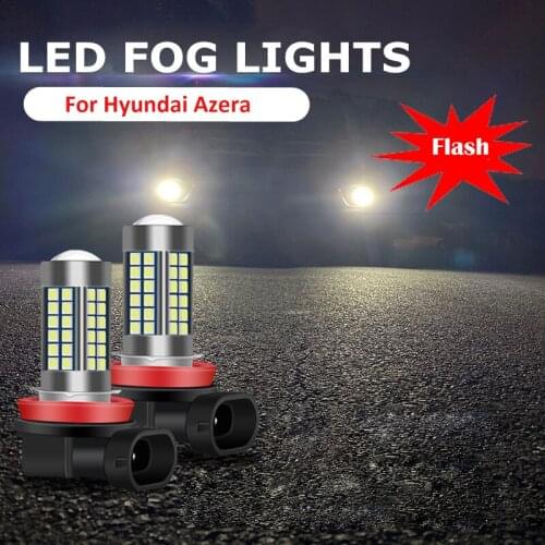 2PC H11 H8 Car LED Bulbs Driving Fog Light Bulb For Hyundai Azera 2009 2010 2011 2015 Grand SanteFe 2013 Tuscani 2009 Veracruz