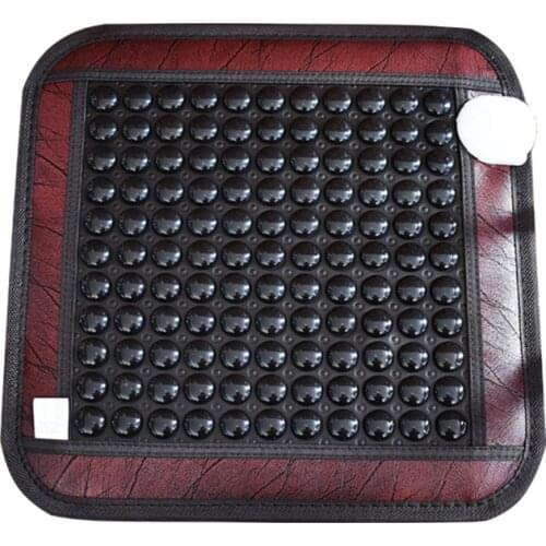 New Infrared Heating Mat Natural Jade Tourmaline Massage Cushion Pain Relief Back Waist Relieve Muscle Health Care Seat Pad 220V