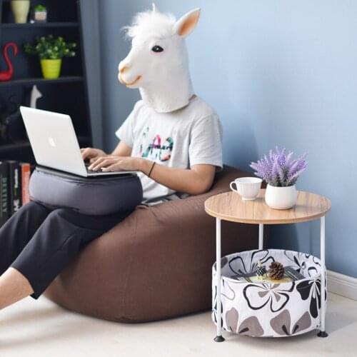 Creative simple round coffee table living room telephone table mobile sofa small coffee table notebook table bedside table