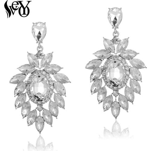 VEYO Crystal Dangle Earings Elegant Royal Retro Fashion Jewelry for Women Classic Pendientes New