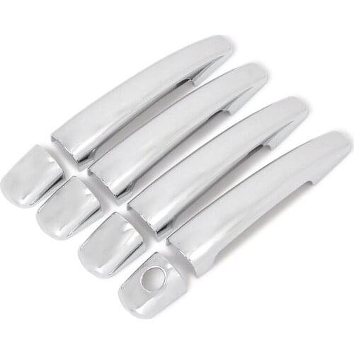 4pcs/set Car ABS Chrome Exterior Door Handle Cover Trim Decal Frame Fit for Peugeot 408 4door Sedan Accessories Decoration Cover