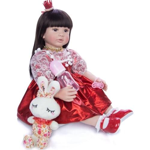 KEIUMI Bebe Reborn Baby Doll Toys 24'' 60cm Silicone Soft Reborn Princess Doll For Whosale Kids Birthday XMAS Gift Brinquedo