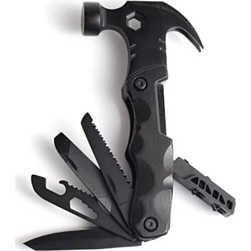 9-IN-1 Multi Function Pliers Hammer Knife Saw File and Screwdriver Camping Tools