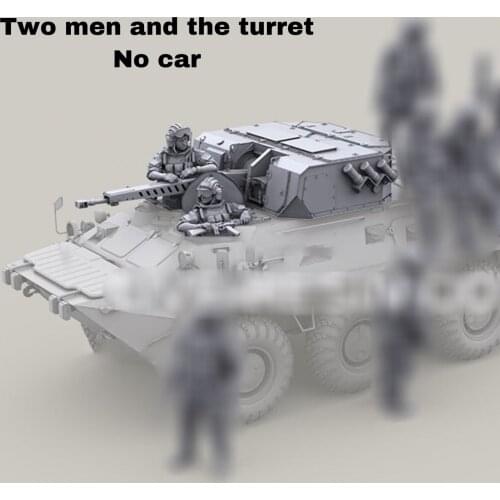 1/35 Resin Model Figure GK，Two men and the turret , No car , Unassembled and unpainted kit