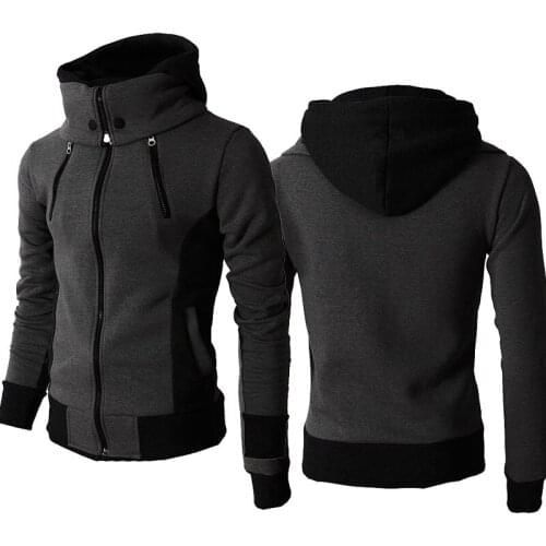 2021Hot sale mens Hooded jackets Autumn Winter Business Casual Keep warm Mens sportswear Solid color Mens Zip Jacket Mens top