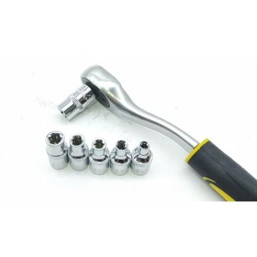 New 1/4inch E4-E10 E-Socket Sockets Set CR-V Torx Star Bit Combination Drive Socket Nuts Set For Auto Car Repair Hand Tool