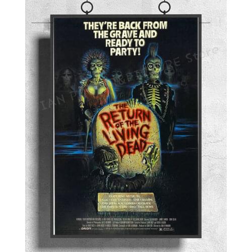 NJ773 RETURN OF THE LIVING DEAD Movie Horror Zombies Night Dawn Day Undead Wall Sticker Silk Poster Art Home Decoration
