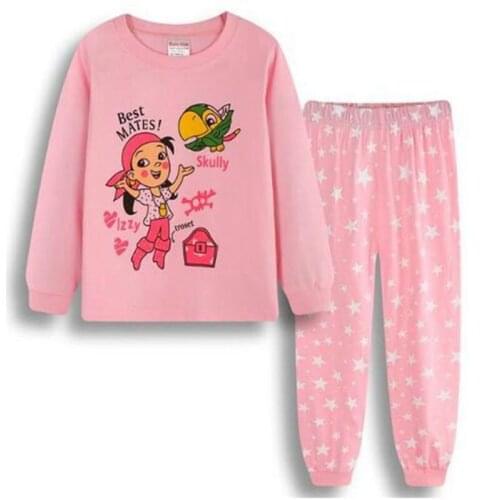 New Girl Childrens Autumn Pajamas Clothing Set Cartoon Boys Sleepwear Suits Kids Long Sleeves Top+Pant Baby Home Clothes