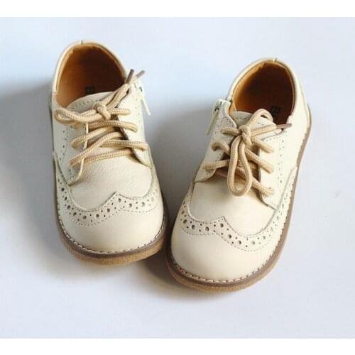 2021 Spring New Childrens Shoes Boys Flats Genuine Leather Princess Shoes For Girls School Casual Shoes Breathable ToddlerShoes